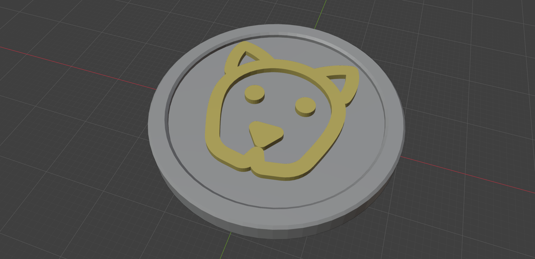 A coin's back face